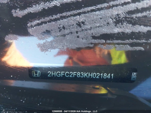 Aukcja sprzedaży 2019 Honda Civic Sport, vin: 2HGFC2F83KH021841, numer aukcji: 12569558
