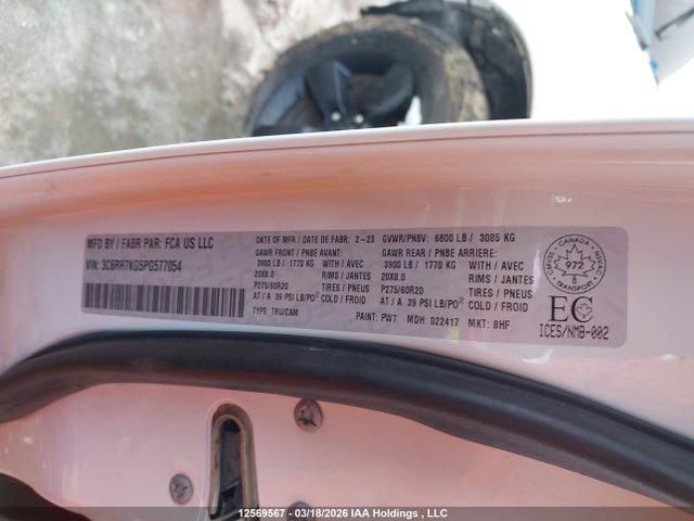 3C6RR7KG5PG577054 RAM 1500 Classic Tradesman
