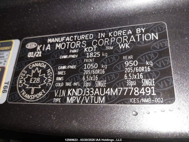 KNDJ33AU4M7778491 KIA SOUL EX