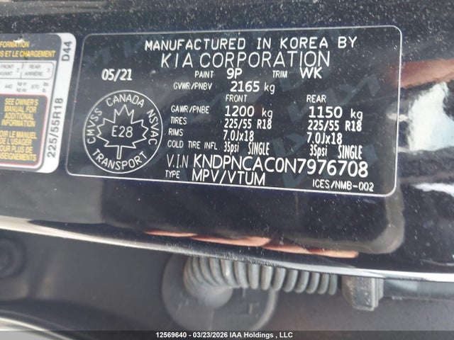 Aukcja sprzedaży 2022 Kia Sportage, vin: KNDPNCAC0N7976708, numer aukcji: 12569640