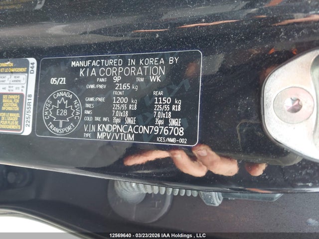Aukcja sprzedaży 2022 Kia Sportage, vin: KNDPNCAC0N7976708, numer aukcji: 12569640