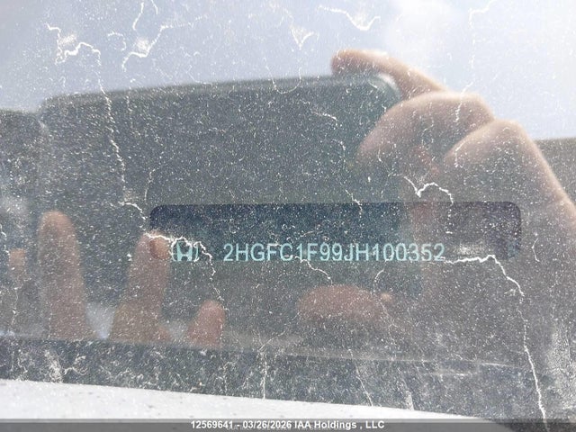 Aukcja sprzedaży 2018 Honda Civic Touring, vin: 2HGFC1F99JH100352, numer aukcji: 12569641