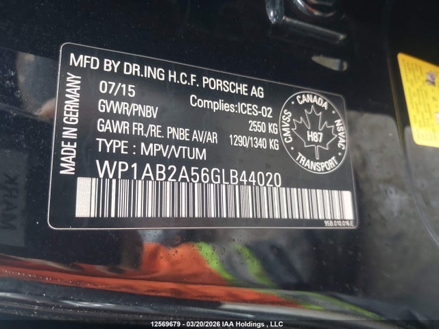 Porsche MACAN S 2016 WP1AB2A56GLB44020 Image 9