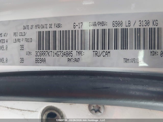 3C6RR7KT1HG734805 RAM 1500 St