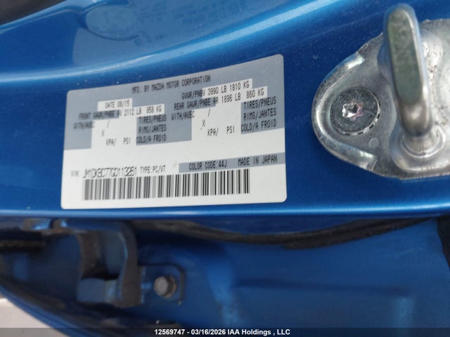 JM1DKBC77G0113261 Mazda Cx-3 Touring