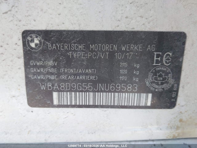 WBA8D9G55JNU69583 BMW 330 XI