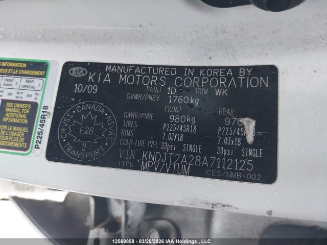 Продаж на аукціоні авто 2010 Kia Soul, vin: KNDJT2A28A7112125, номер лоту: 12569858