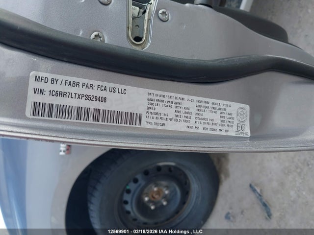 2023 Dodge Ram 1500 მანქანა იყიდება აუქციონზე, vin: 1C6RR7LTXPS529408, აუქციონის ნომერი: 12569901