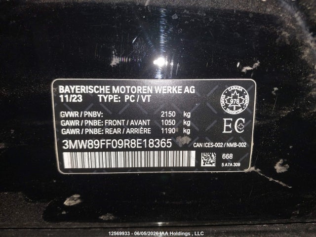 BMW 330XI 2024 3MW89FF09R8E18365 Image 9