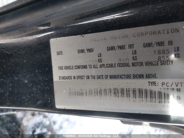 12569942 :رقم المزاد ، JM1BN1U72H1120251 vin ، 2017 Mazda 3 Sport مزاد بيع
