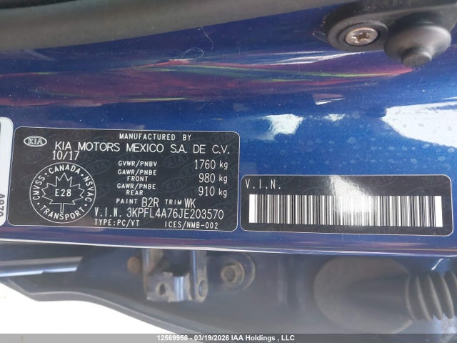 Aukcja sprzedaży 2018 Kia Forte Lx/lx+, vin: 3KPFL4A76JE203570, numer aukcji: 12569958