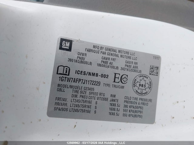 1GTW7AFP7J1172229 GMC Savana 2500 Work Van