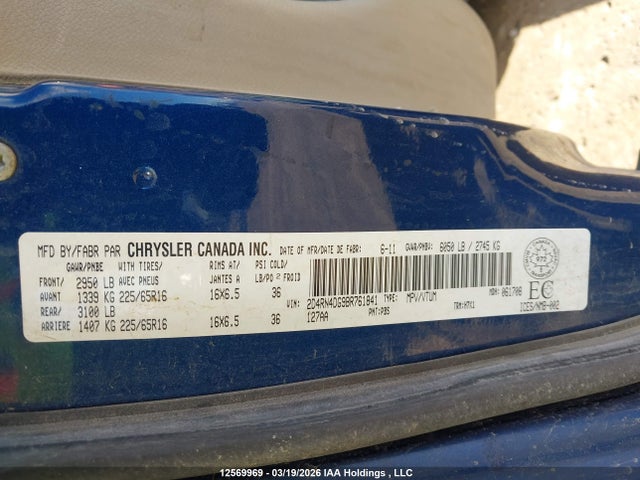 Aukcja sprzedaży 2011 Dodge Grand Caravan Express, vin: 2D4RN4DG9BR761841, numer aukcji: 12569969