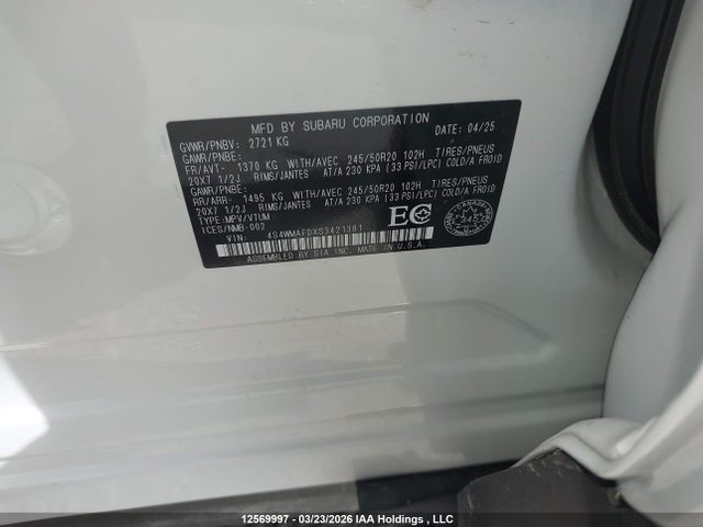 4S4WMAFDXS3421381 Subaru Ascent