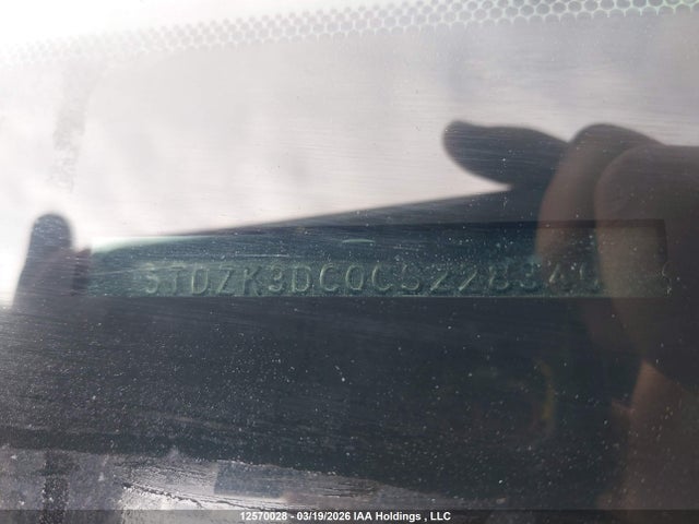 2012 Toyota Sienna V6 7 Passenger მანქანა იყიდება აუქციონზე, vin: 5TDZK3DC0CS228346, აუქციონის ნომერი: 12570028