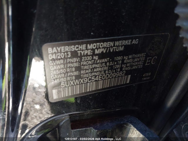 5UXWX9C54E0D09982 BMW X3 Xdrive28i