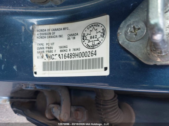 Продаж на аукціоні авто 2009 Honda Civic Dx-g, vin: 2HGFA16489H000264, номер лоту: 12570096