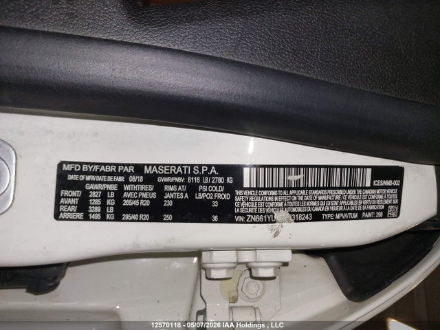 ZN661YULXKX318243 Maserati Levante
