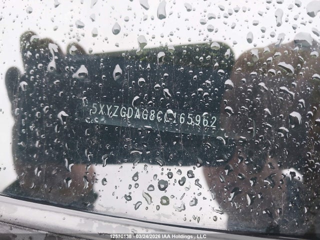 12570138 :رقم المزاد ، 5XYZGDAG8CG165962 vin ، 2012 Hyundai Santa Fe Gls مزاد بيع