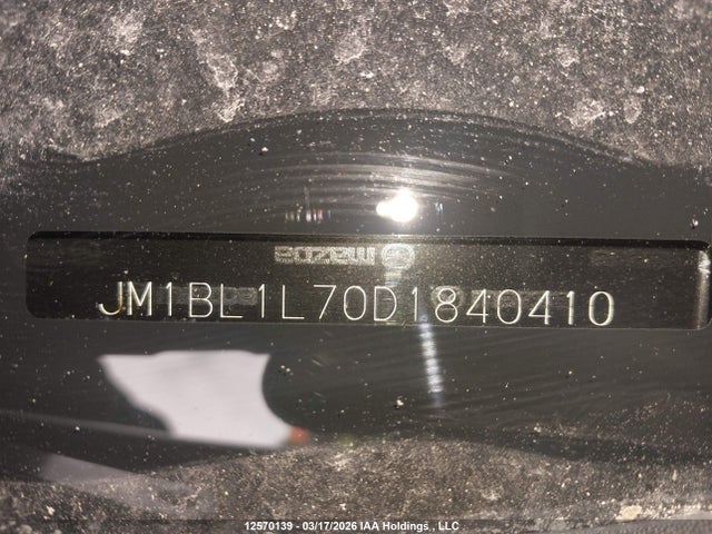 12570139 :رقم المزاد ، JM1BL1L70D1840410 vin ، 2013 Mazda 3 I مزاد بيع