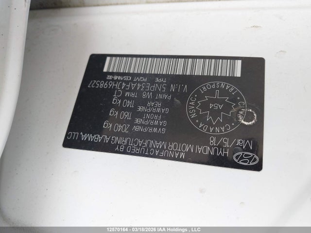 5NPE34AF4JH698527 Hyundai Sonata Sport/limited/sel