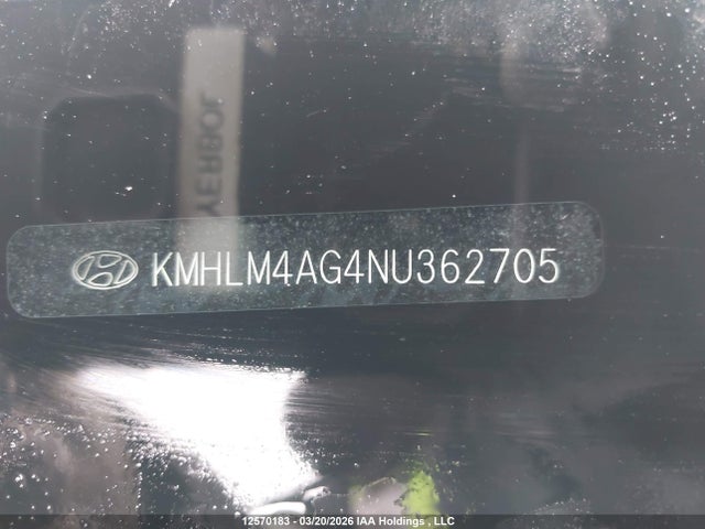 KMHLM4AG4NU362705 Hyundai ELANTRA SEL