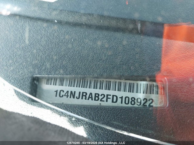 12570285 :رقم المزاد ، 1C4NJRAB2FD108922 vin ، 2015 Jeep Patriot Sport/north مزاد بيع