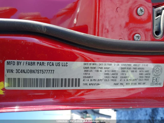 Продаж на аукціоні авто 2025 Jeep Compass North, vin: 3C4NJDBN7ST577777, номер лоту: 12562620