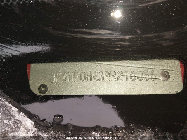 12563289 :رقم المزاد ، 3FAHP0HA3BR216056 vin ، 2011 Ford Fusion Se مزاد بيع