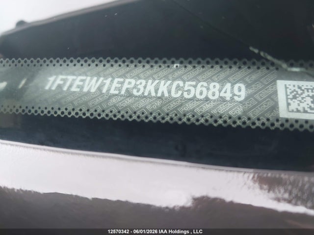 Auction sale of the 2019 Ford F-150 Xlt, vin: 1FTEW1EP3KKC56849, lot number: 12570342