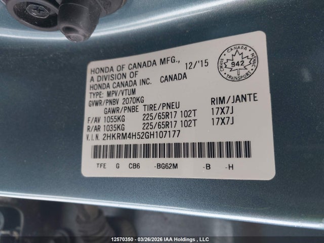 2HKRM4H52GH107177 Honda CR-V