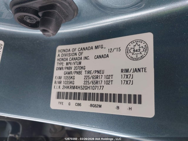 2HKRM4H52GH107177 Honda CR-V