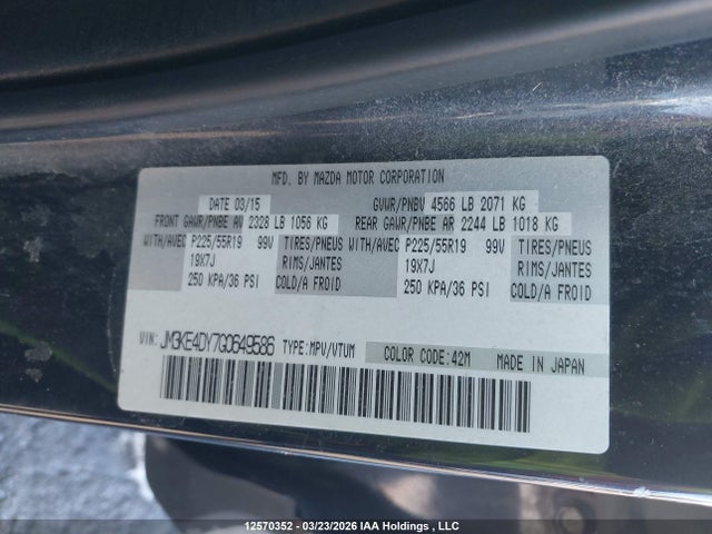 JM3KE4DY7G0649586 Mazda Cx -5 Gt 4dr Awd