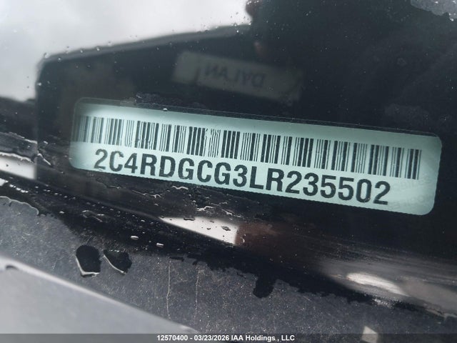 Aukcja sprzedaży 2020 Dodge Grand Caravan Sxt, vin: 2C4RDGCG3LR235502, numer aukcji: 12570400