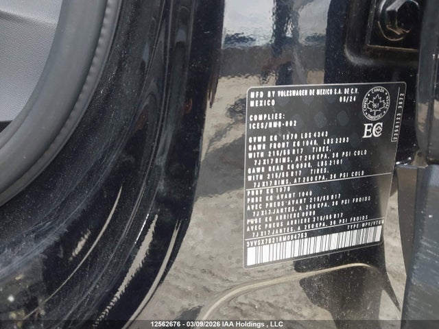 12562676 :رقم المزاد ، 3VVSX7B21RM094753 vin ، 2024 Volkswagen Taos Comfortline مزاد بيع