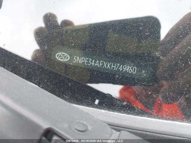5NPE34AFXKH749160 Hyundai Sonata Limited/sel/sport
