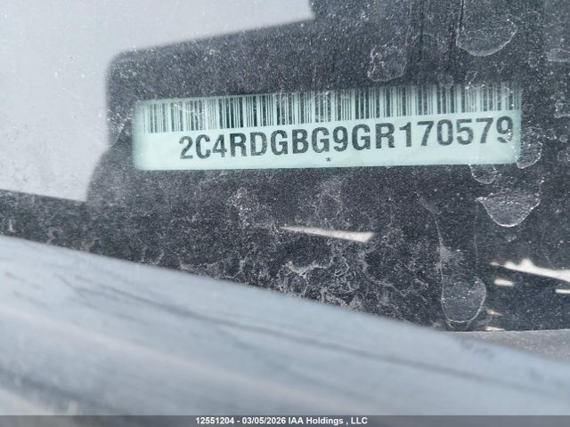 Aukcja sprzedaży 2016 Dodge Grand Caravan Se/sxt, vin: 2C4RDGBG9GR170579, numer aukcji: 12551204