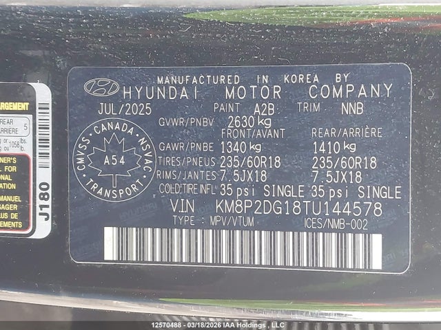 KM8P2DG18TU144578 Hyundai Santa Fe Preferred Hybrid Awd