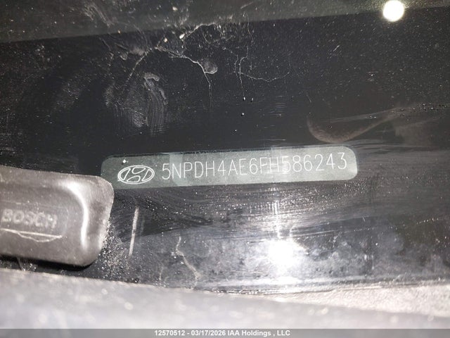 5NPDH4AE6FH586243 Hyundai ELANTRA GL