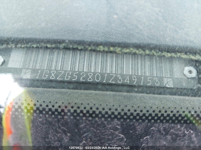 12570533 :رقم المزاد ، 1G8ZG52801Z349153 vin ، 2001 Saturn Sl1 مزاد بيع