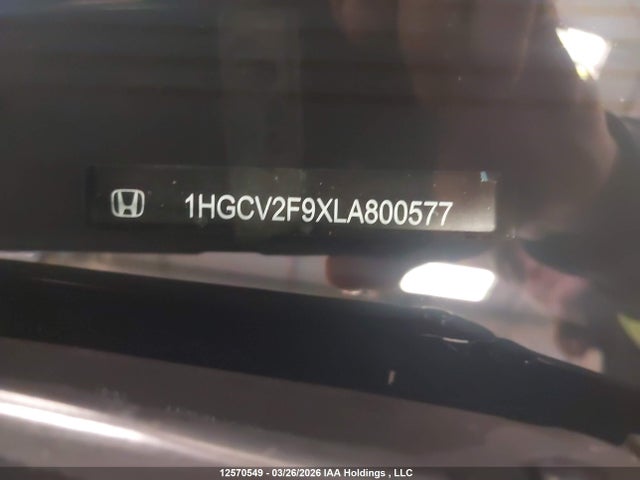 2020 Honda Accord Touring Hybrid მანქანა იყიდება აუქციონზე, vin: 1HGCV2F9XLA800577, აუქციონის ნომერი: 12570549