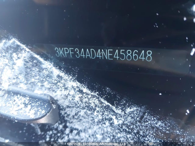 2022 Kia Forte მანქანა იყიდება აუქციონზე, vin: 3KPF34AD4NE458648, აუქციონის ნომერი: 12570575