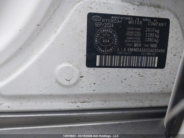 2025 Hyundai Ioniq 6 Sel მანქანა იყიდება აუქციონზე, vin: KMHM34AA5SA093484, აუქციონის ნომერი: 12570603