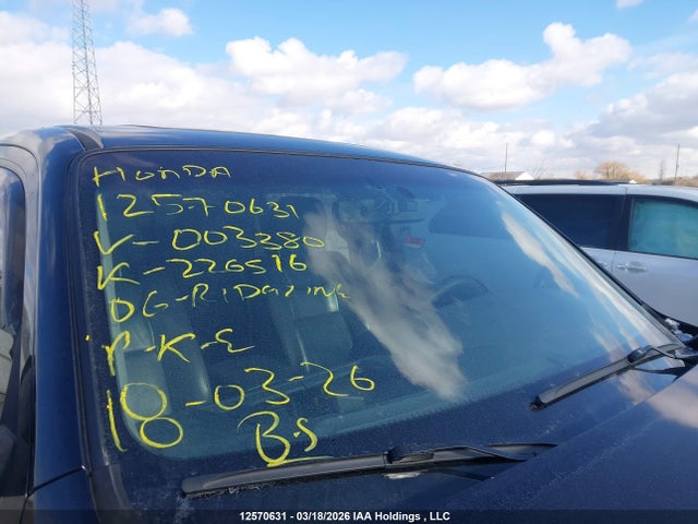 12570631 :رقم المزاد ، 2HJYK16586H003380 vin ، 2006 Honda Ridgeline Rtl مزاد بيع