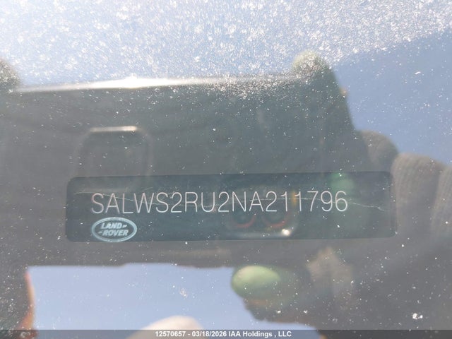 Продаж на аукціоні авто 2022 Land Rover Range Rover Sport Hst, vin: SALWS2RU2NA211796, номер лоту: 12570657