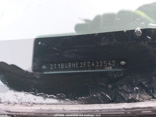 Aukcja sprzedaży 2015 Toyota Corolla, vin: 2T1BURHE2FC432542, numer aukcji: 12570666