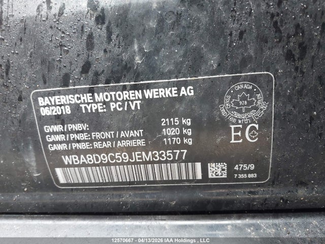 Aukcja sprzedaży 2018 Bmw 330i Xdrive, vin: WBA8D9C59JEM33577, numer aukcji: 12570667