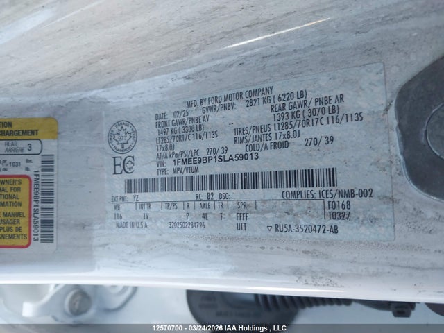 1FMEE9BP1SLA59013 Ford Bronco