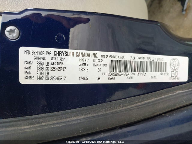 2C4RDGBG5ER457074 Dodge Grand Caravan Se
