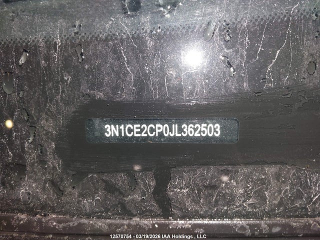 2018 Nissan Versa მანქანა იყიდება აუქციონზე, vin: 3N1CE2CP0JL362503, აუქციონის ნომერი: 12570754
